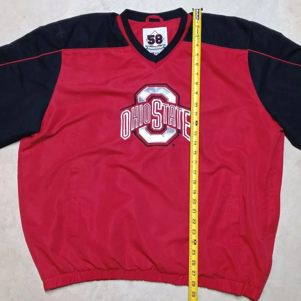 Ohio State Buckeyes Men’s XL Embroidered Side Zipper Pocket Pullover Windbreaker
